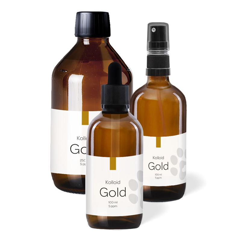 Kolloidales Gold für Tiere – Natürliche Unterstützung für Vitalität, Wohlbefinden und Zellfunktion bei Hunden, Katzen und Pferden